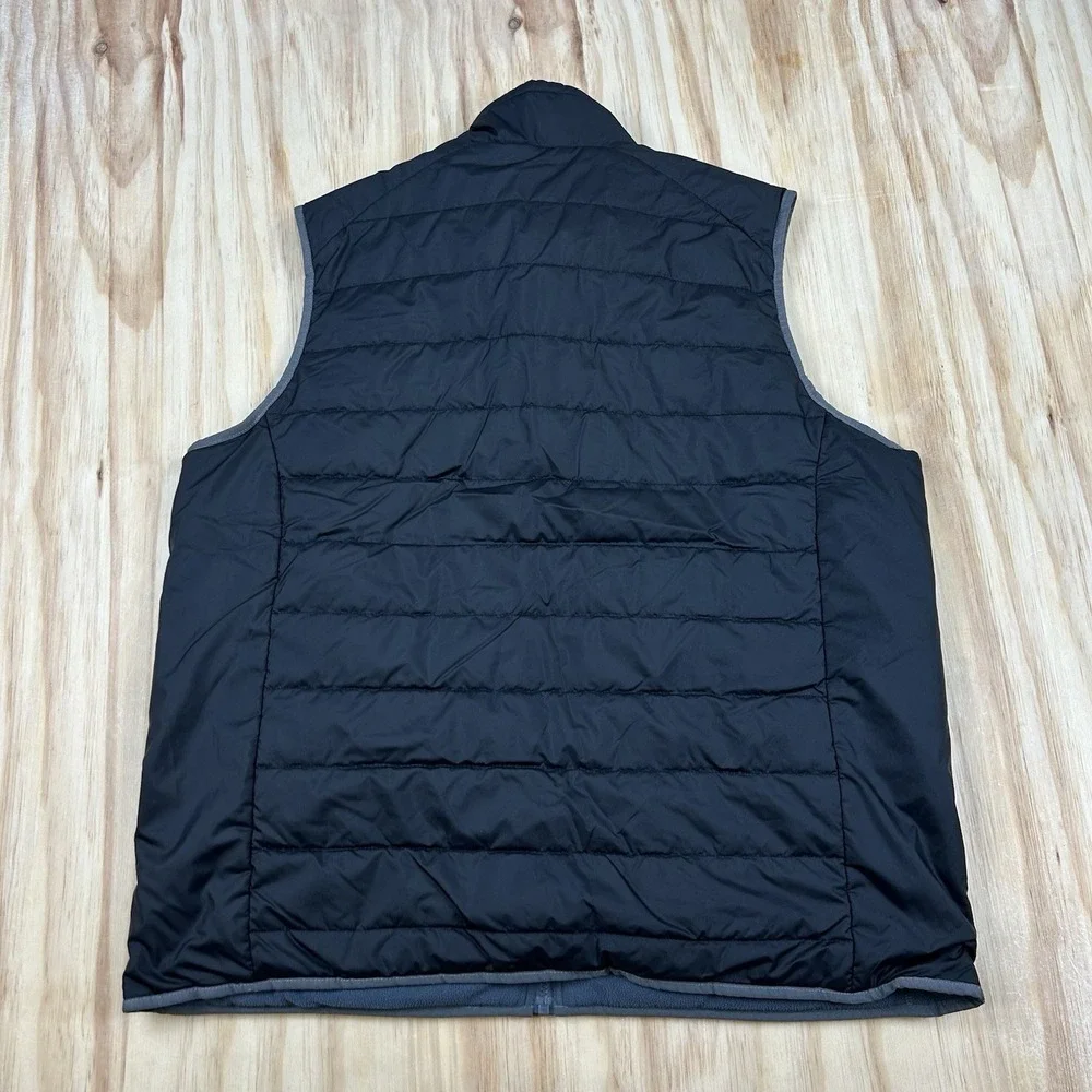 The North Face Men's XL Reversible Quilted Vest Black Gray Outdoor Puffer